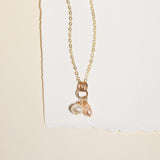 Duet Pearl Charm Necklace