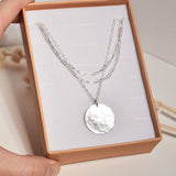 Textured Disc Necklace